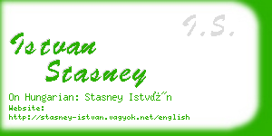 istvan stasney business card